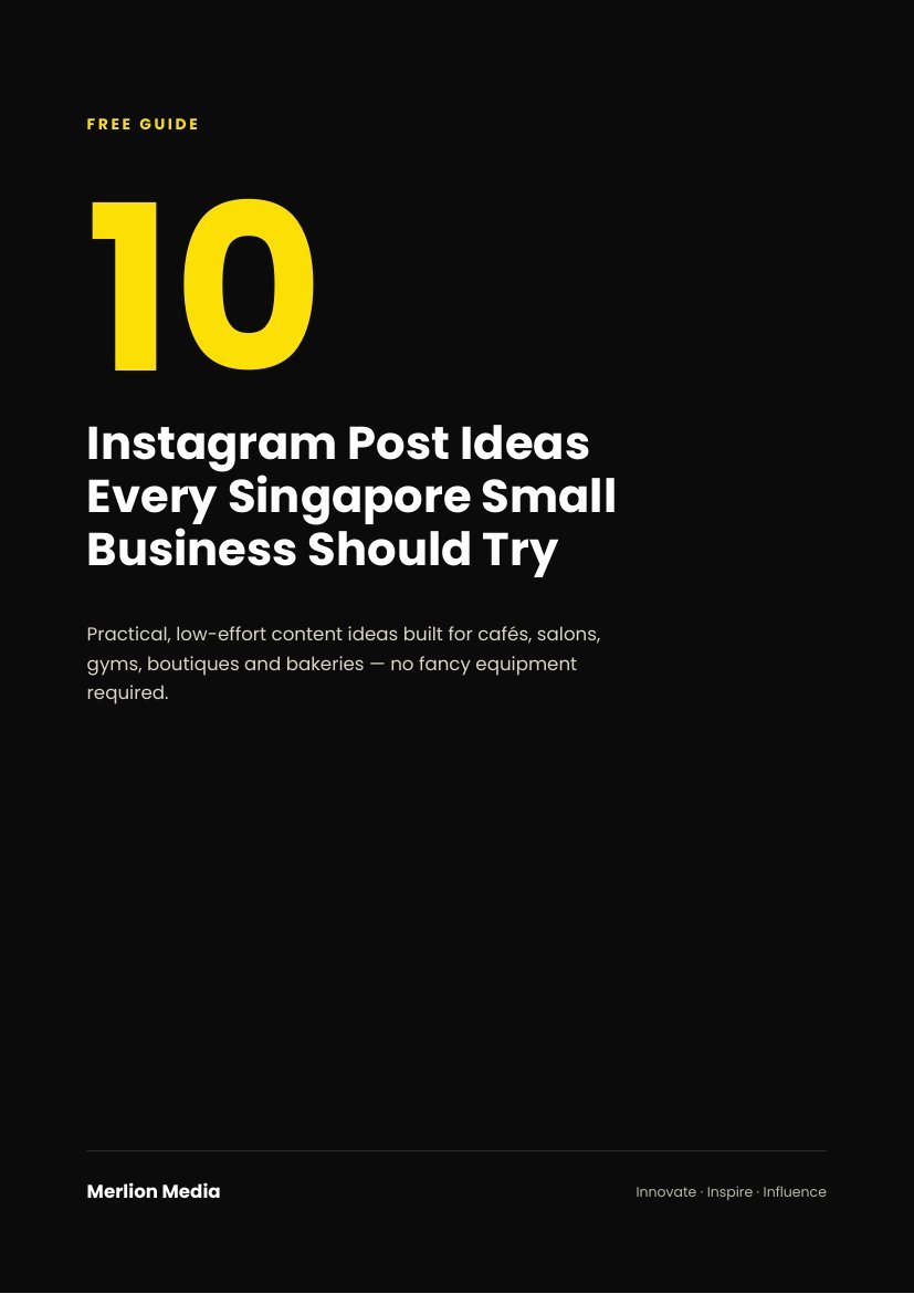 10 Instagram Post Ideas Every Singapore Small Business Should Try — free guide cover
